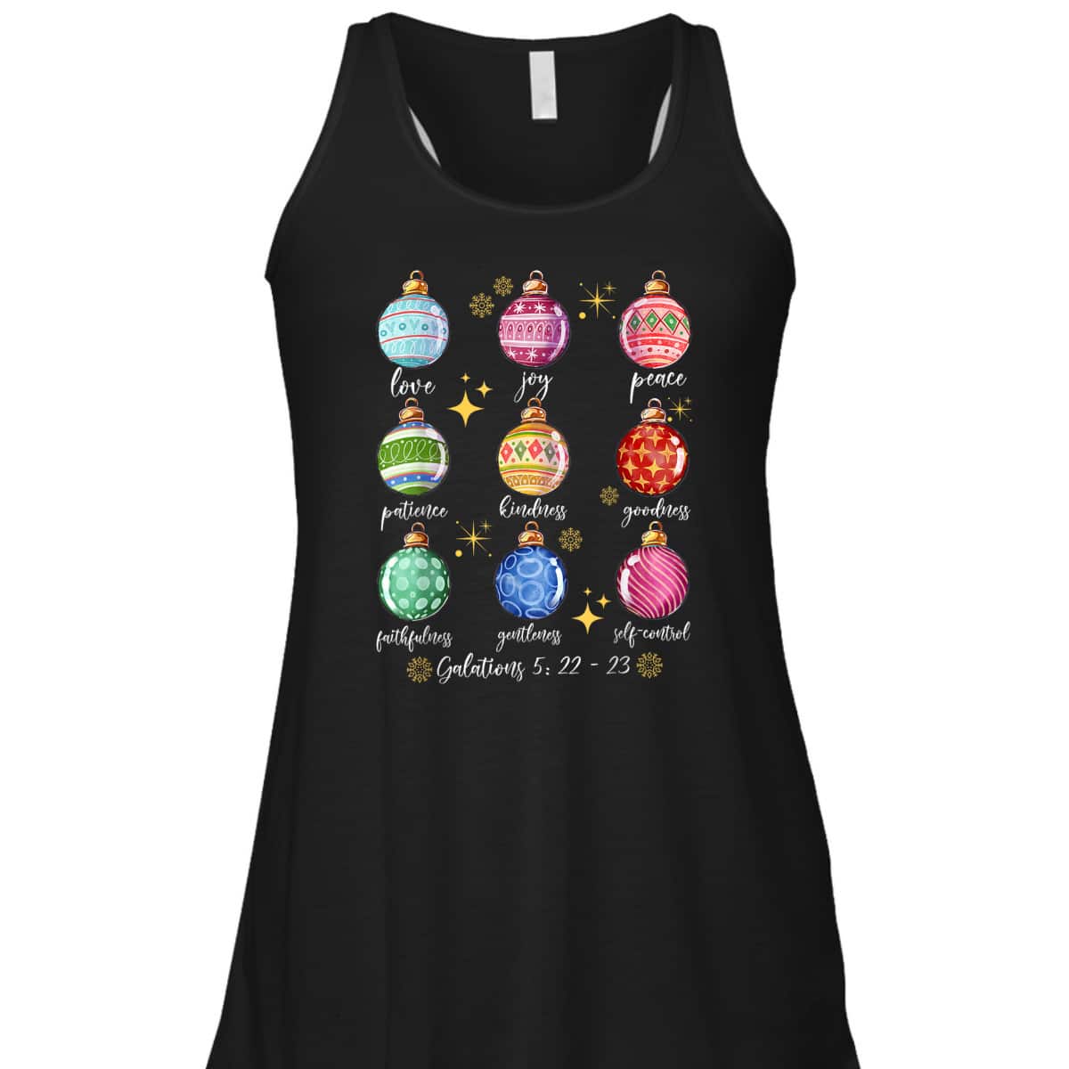 Christmas Decoration Balls And Christian Bible Verse T-Shirt