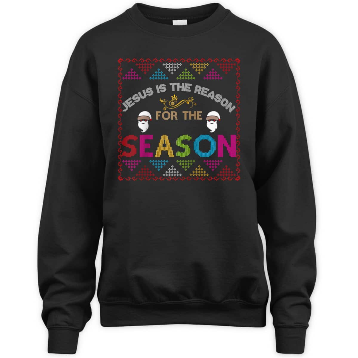 Christian Jesus The Reason Xmas Holiday Season Christmas Spirit T-Shirt Christian Jesus The Reason Xmas Holiday Season Christmas Spirit T-Shirt