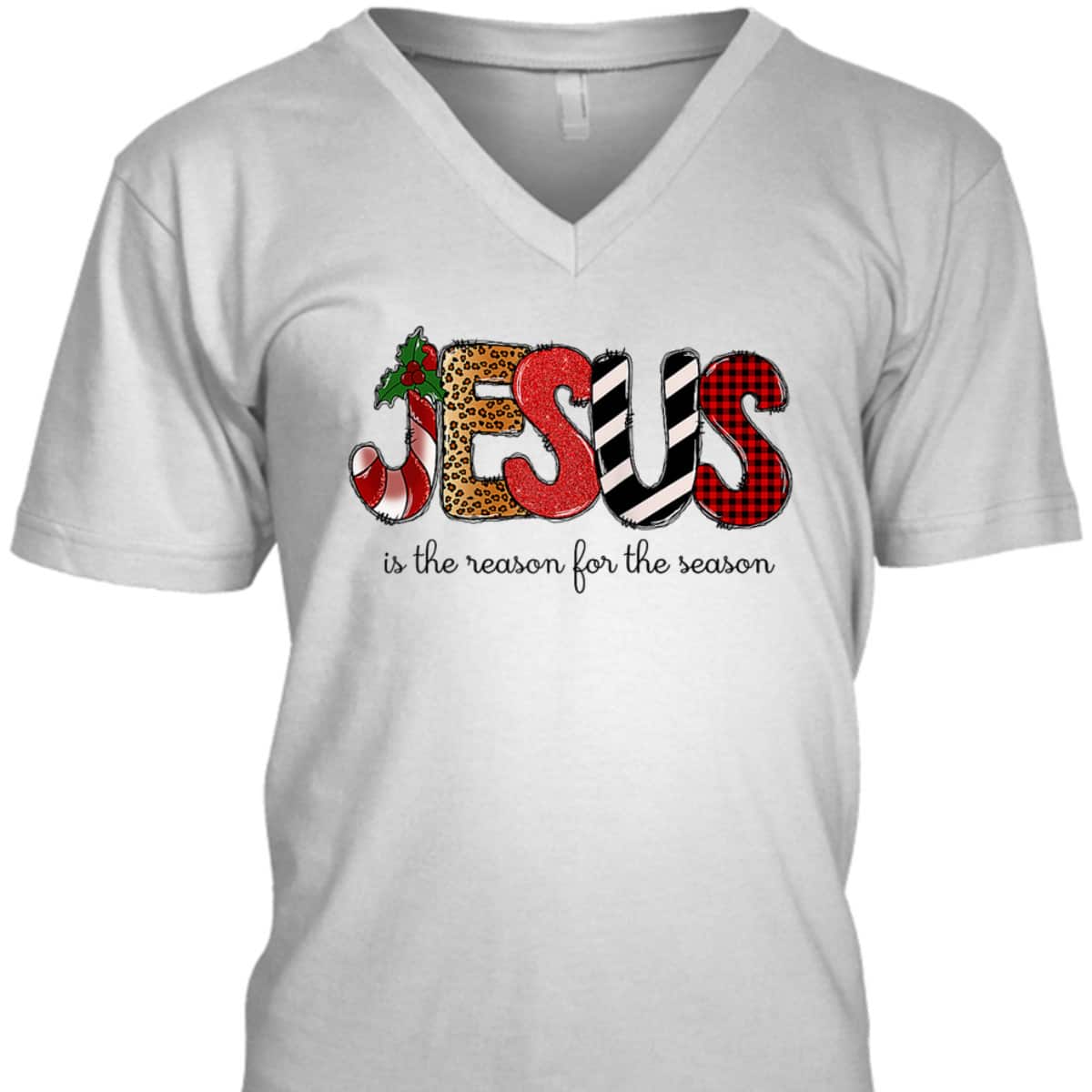 Jesus The Reason Xmas Holiday Season Christmas Religious Christian T-Shirt