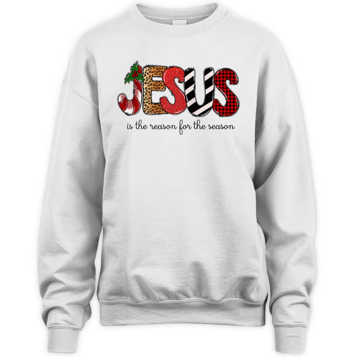 Jesus The Reason Xmas Holiday Season Christmas Religious Christian T-Shirt
