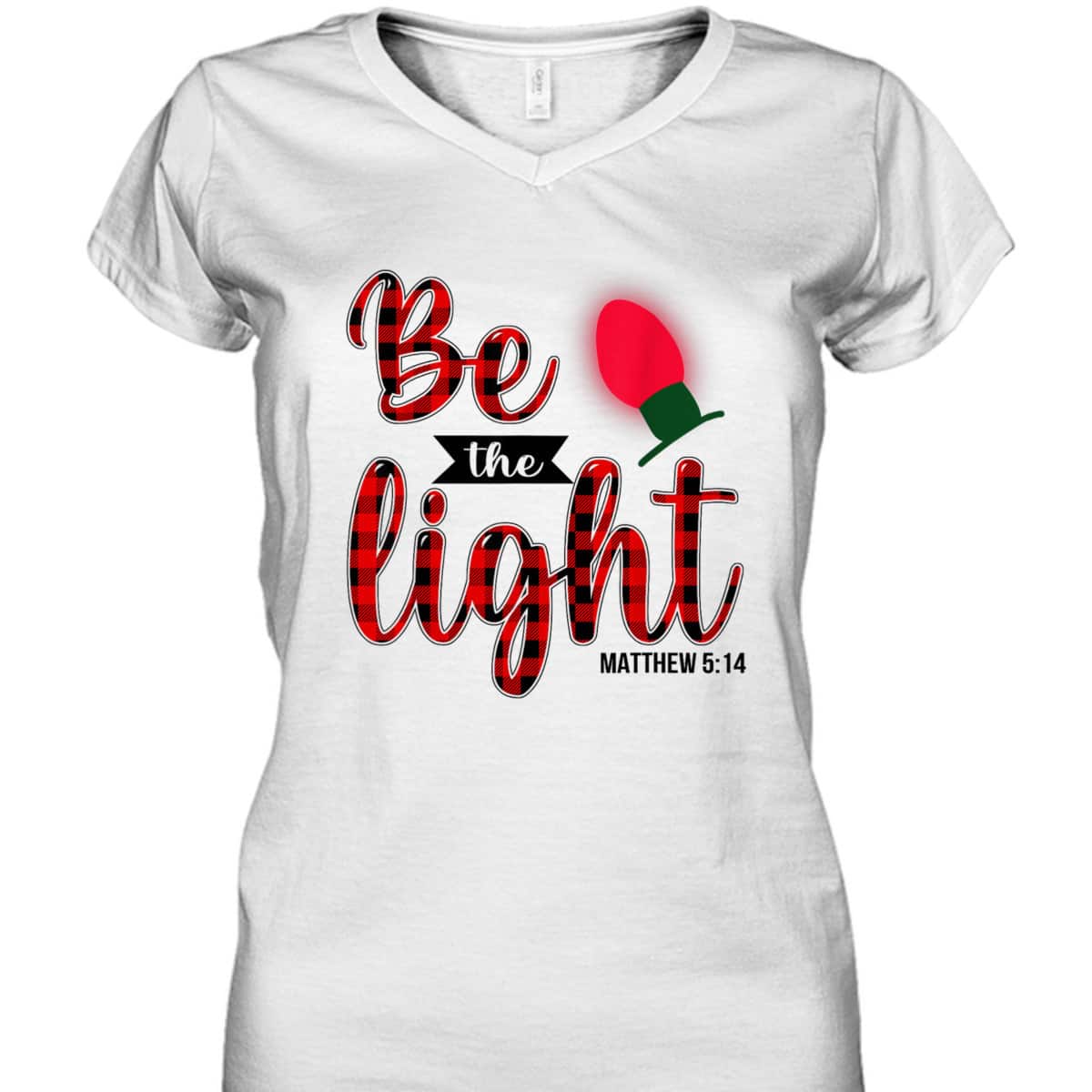 Be The Lights Christian Bible Verse Christmas Lights T-Shirt