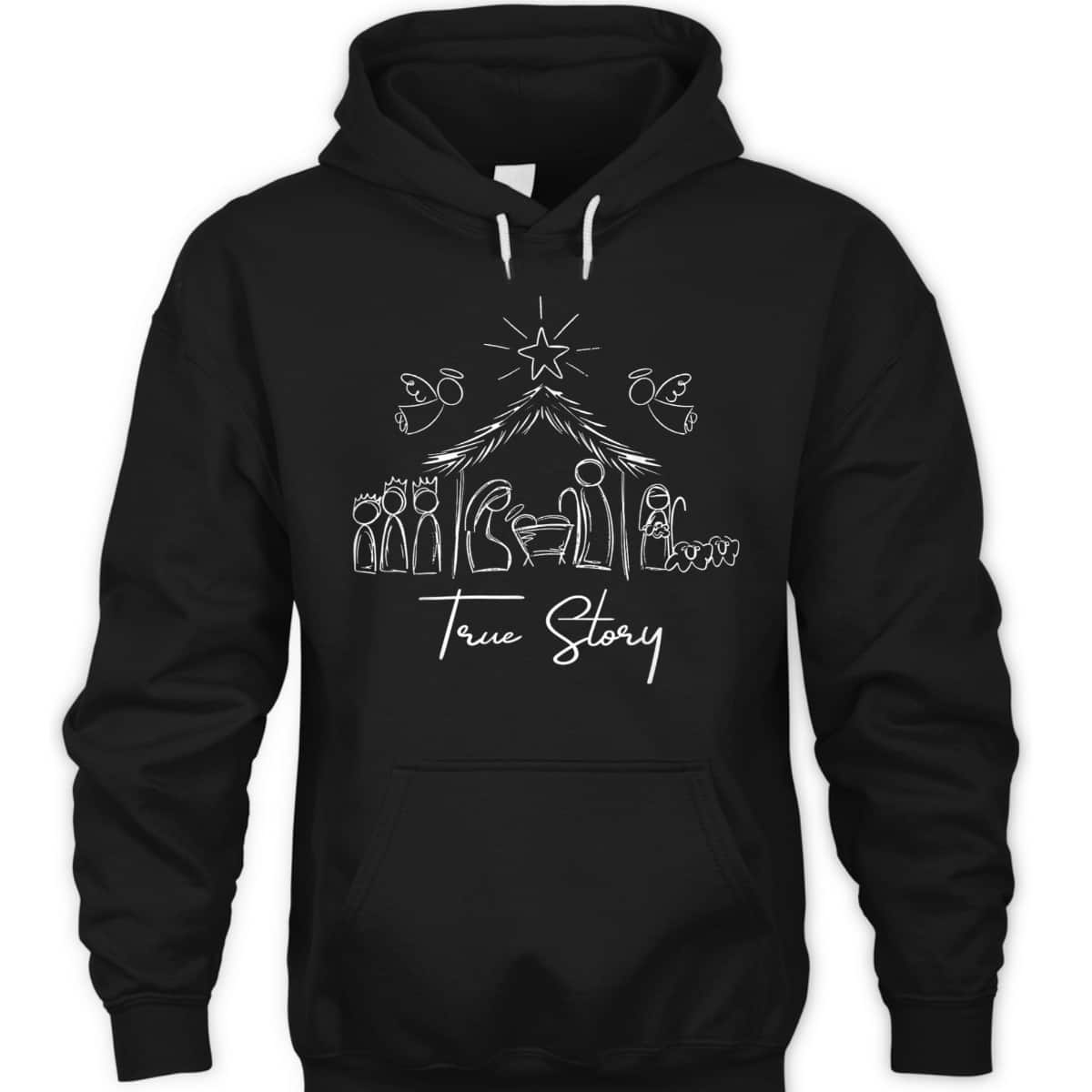 True Story Nativity Christmas Baby Jesus Religious Christian T-Shirt