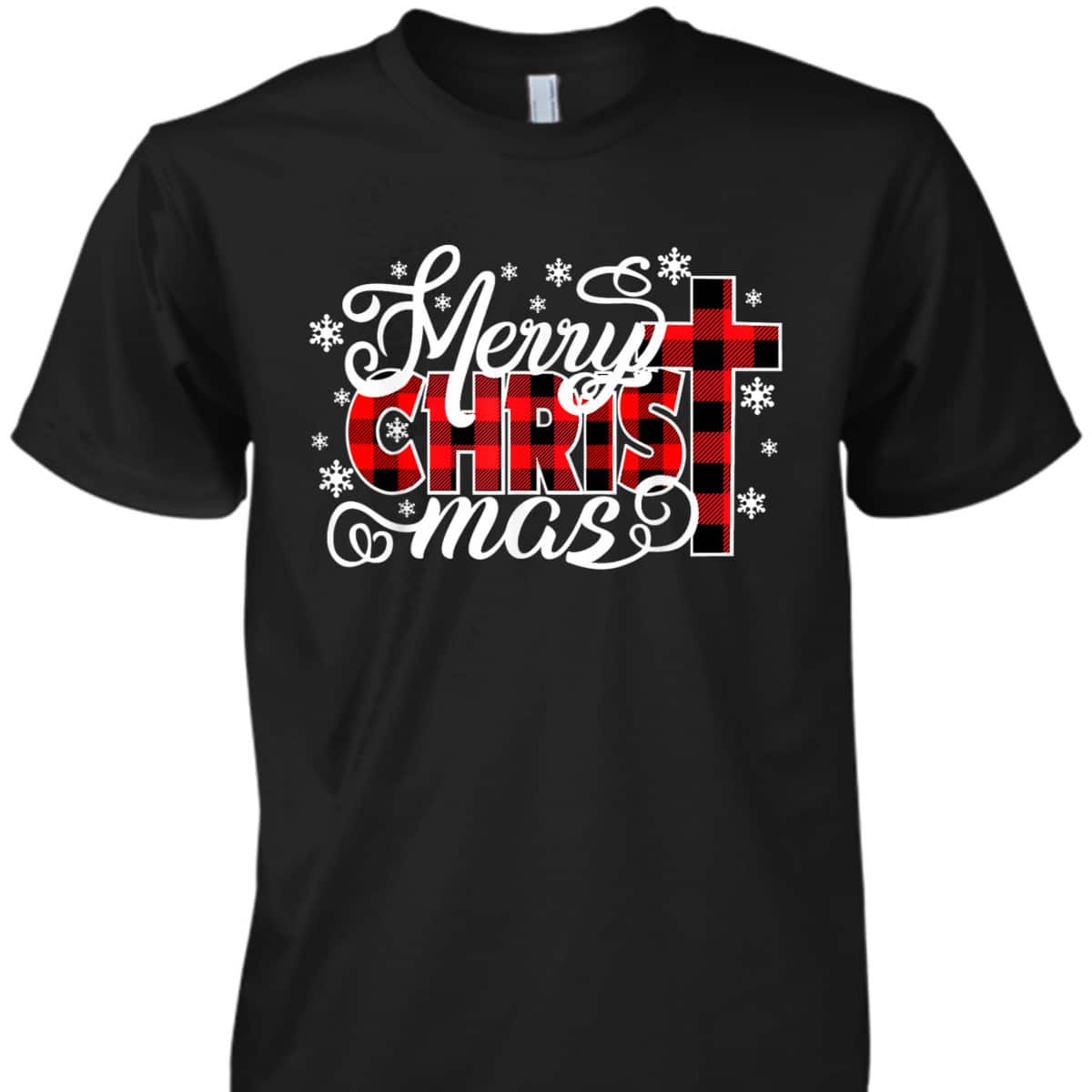 Merry Christmas Red Buffalo Plaid Christ-Mas T-Shirt Merry Christmas Red Buffalo Plaid Christ-Mas T-Shirt