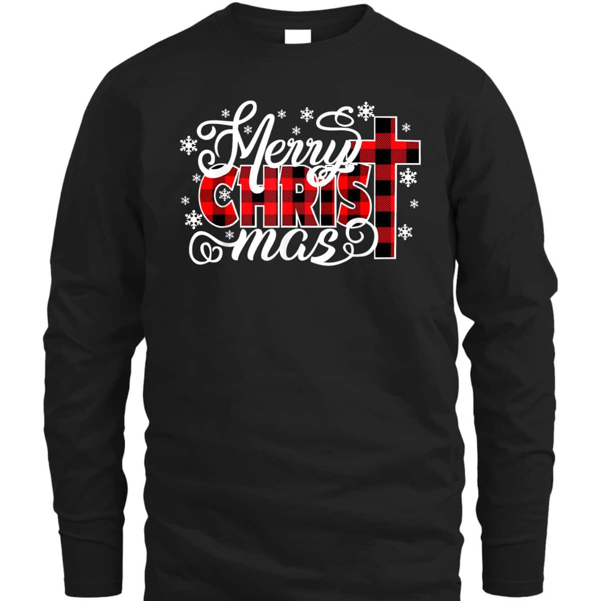 Merry Christmas Red Buffalo Plaid Christ-Mas T-Shirt Merry Christmas Red Buffalo Plaid Christ-Mas T-Shirt