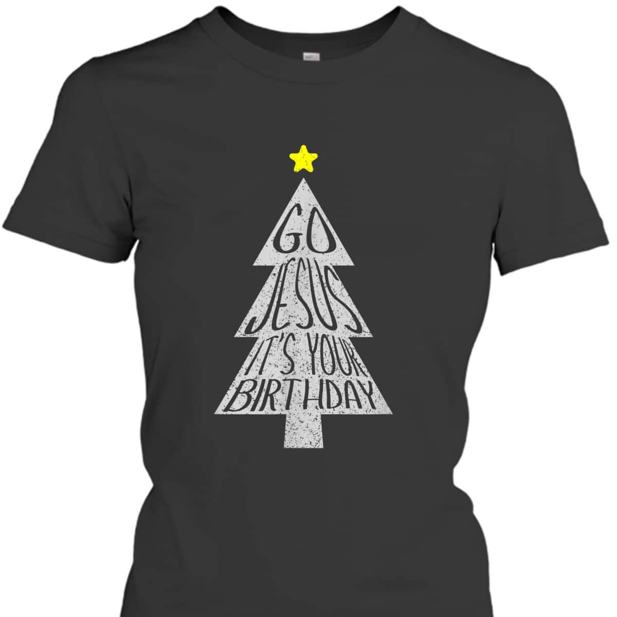 Distressed Go Jesus Its Your Birthday Christmas Xmas T-Shirt