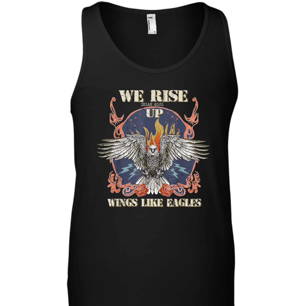 We Rise Up Wings Like Eagle Christian Religious Isaiah 40:31 Bible Verse T-Shirt