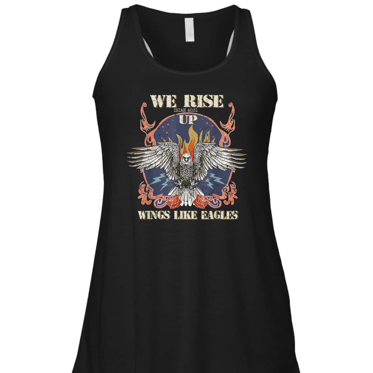 We Rise Up Wings Like Eagle Christian Religious Isaiah 40:31 Bible Verse T-Shirt