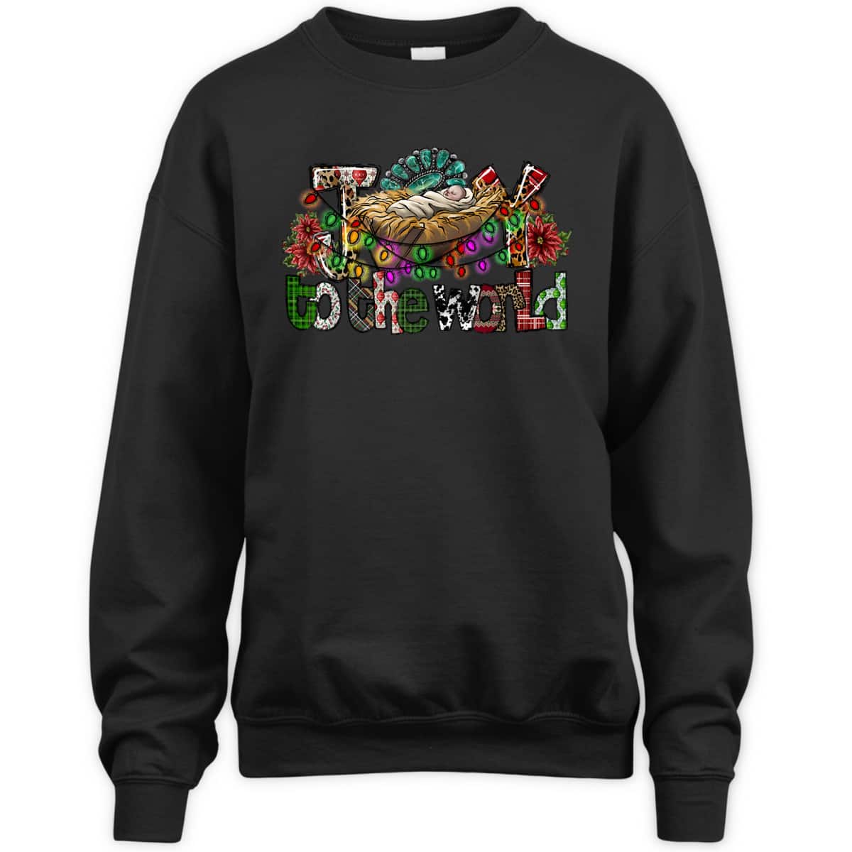 Joy To The World Christian Christmas Baby Jesus Xmas Holiday T-Shirt