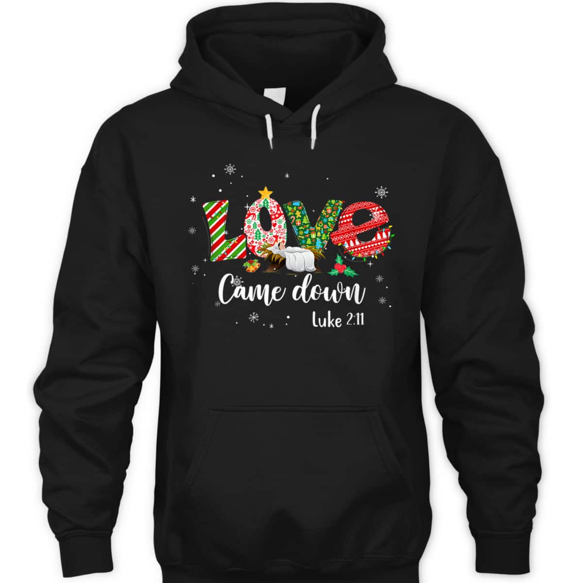 Love Came Down Luke 211 Jesus Christmas Bible Verse T-Shirt
