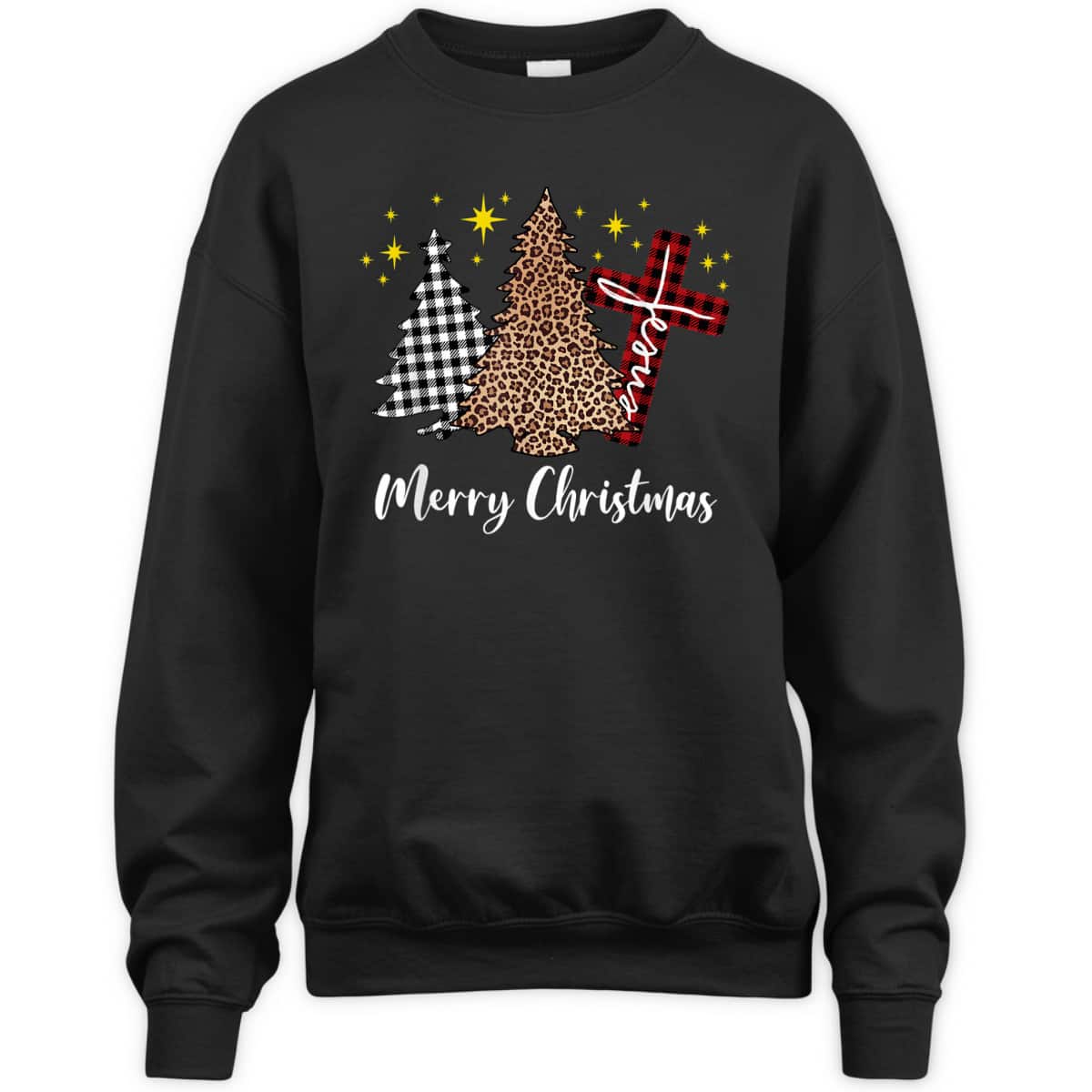 Plaid Xmas Tree Christian Cross Jesus Merry Christmas T-Shirt Plaid Xmas Tree Christian Cross Jesus Merry Christmas T-Shirt