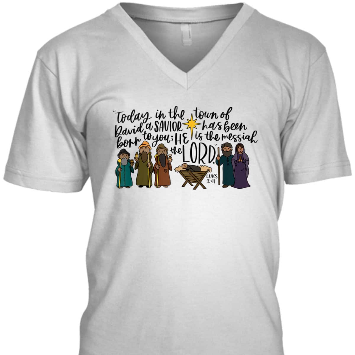 Nativity Christian Christmas True Story Xmas Holly Night T-Shirt Nativity Christian Christmas True Story Xmas Holly Night T-Shirt