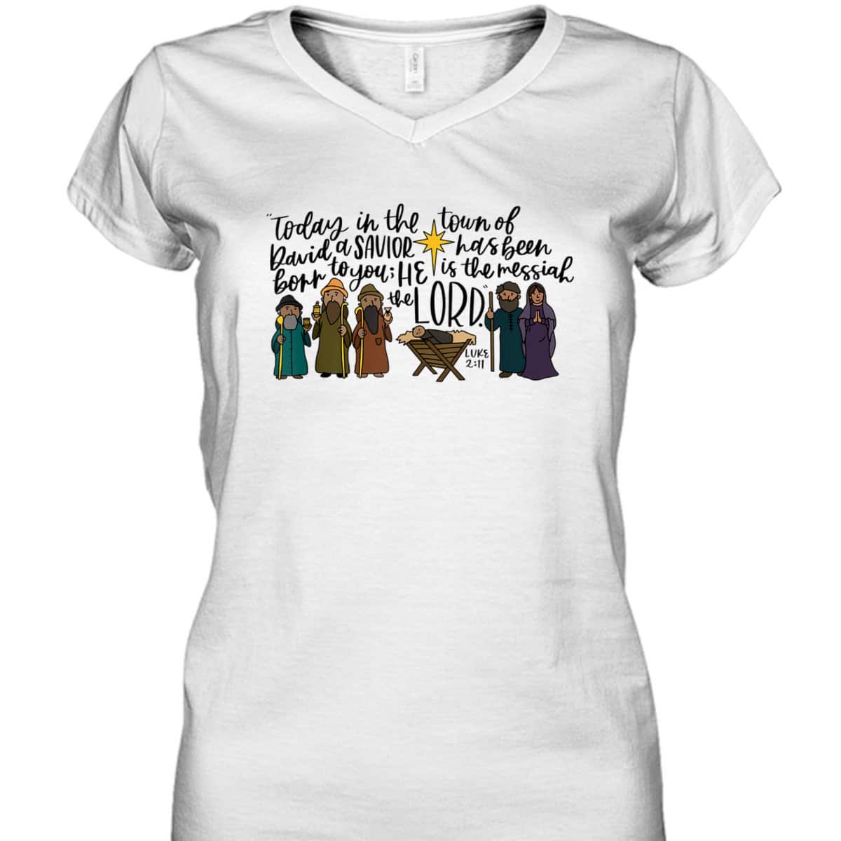 Nativity Christian Christmas True Story Xmas Holly Night T-Shirt Nativity Christian Christmas True Story Xmas Holly Night T-Shirt