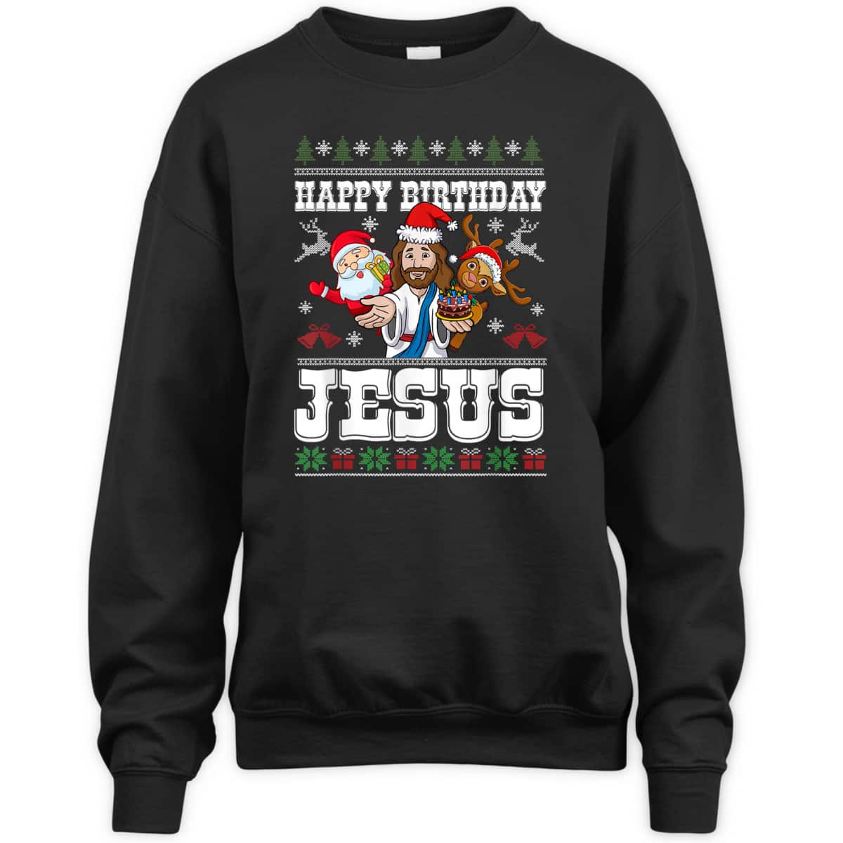Happy Birthday Jesus Merry Christmas Santa Christian Xmas T-Shirt Happy Birthday Jesus Merry Christmas Santa Christian Xmas T-Shirt