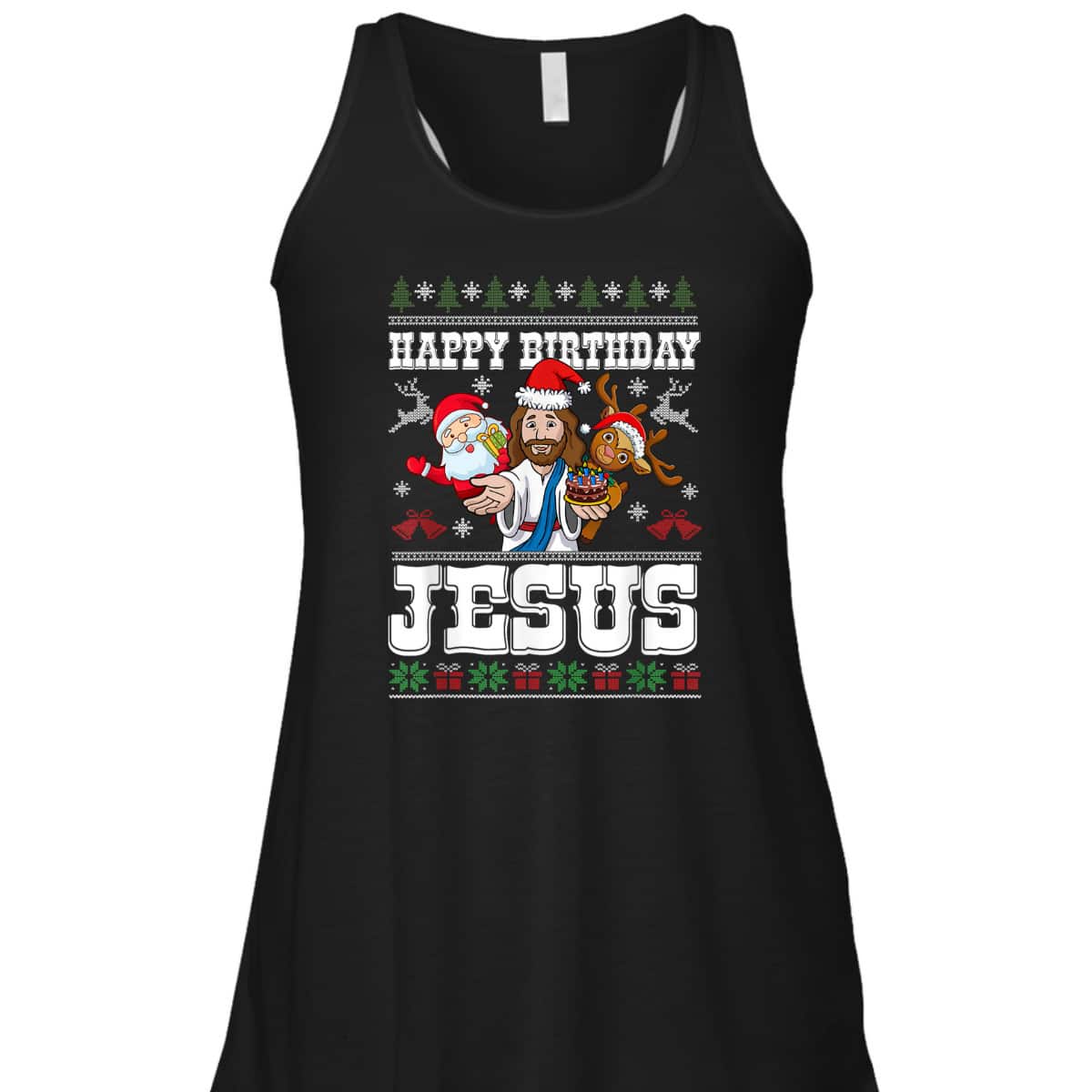Happy Birthday Jesus Merry Christmas Santa Christian Xmas T-Shirt Happy Birthday Jesus Merry Christmas Santa Christian Xmas T-Shirt
