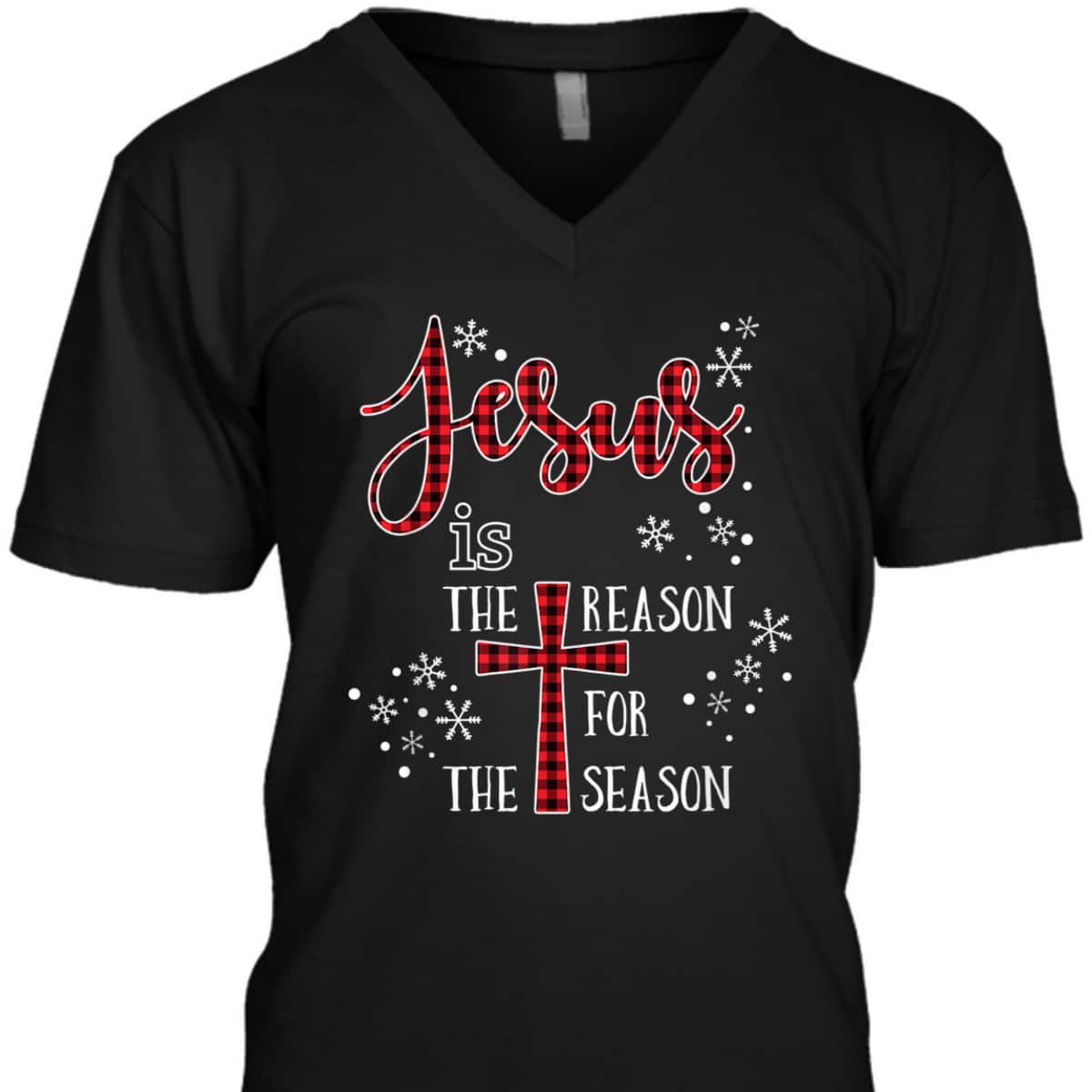 Cute Jesus Is The Reason For The Season Buffalo Plaid Pajama T-Shirt Cute Jesus Is The Reason For The Season Buffalo Plaid Pajama T-Shirt