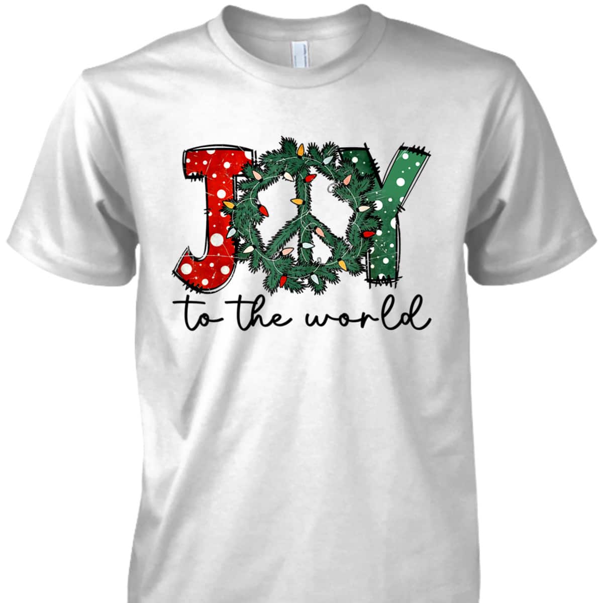 Retro Joy To The World Christmas Jesus Christian Xmas T-Shirt