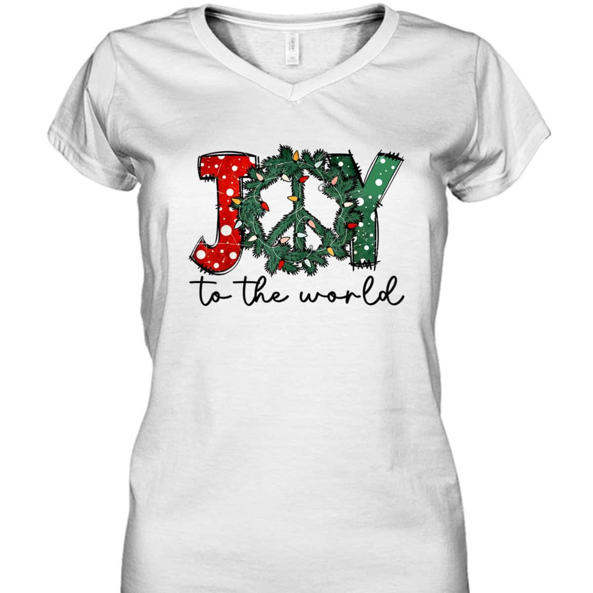 Retro Joy To The World Christmas Jesus Christian Xmas T-Shirt