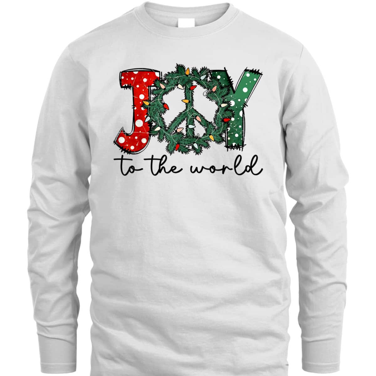 Retro Joy To The World Christmas Jesus Christian Xmas T-Shirt