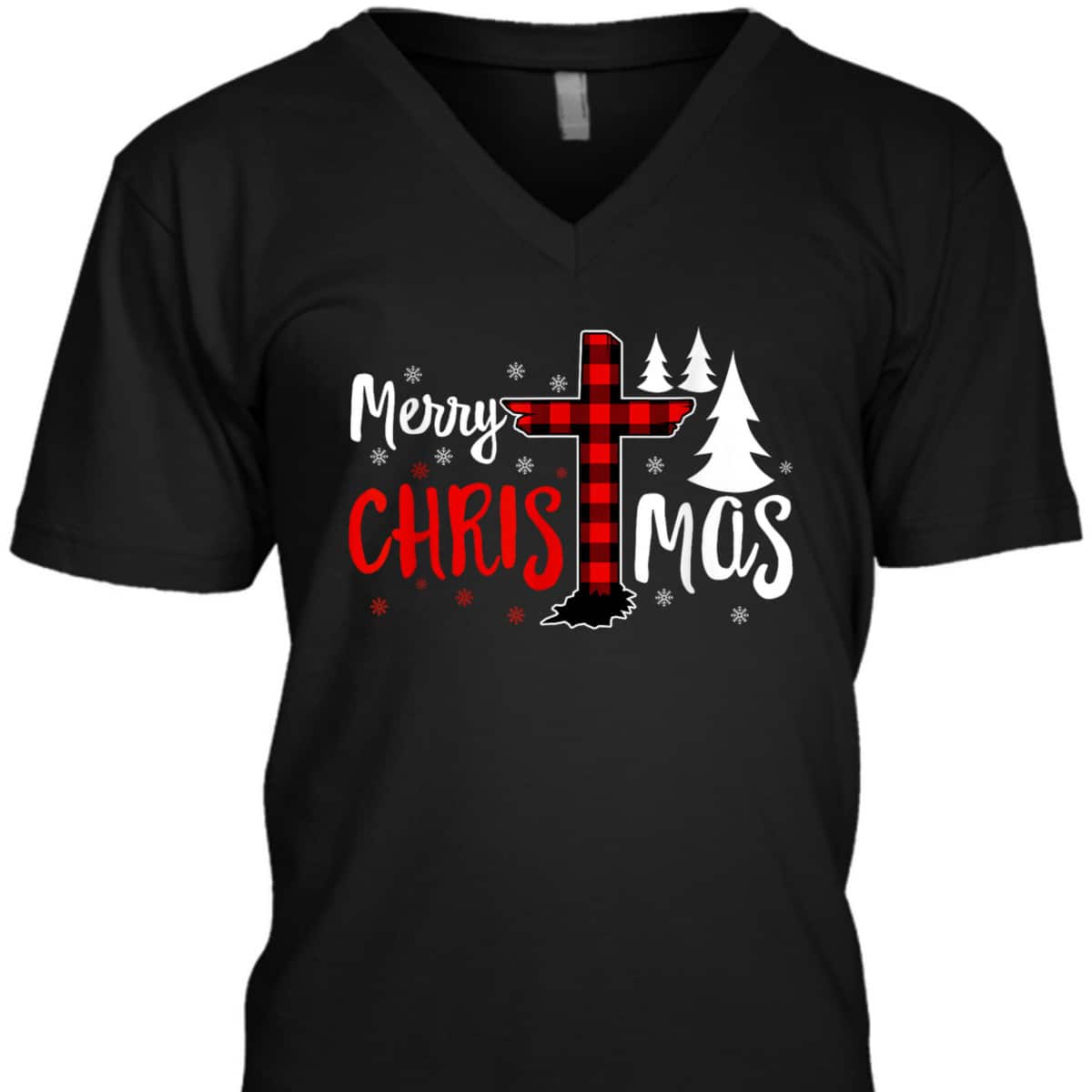 Merry Christmas Christians Buffalo Plaid Christian Faith Cross T-Shirt Merry Christmas Christians Buffalo Plaid Christian Faith Cross T-Shirt