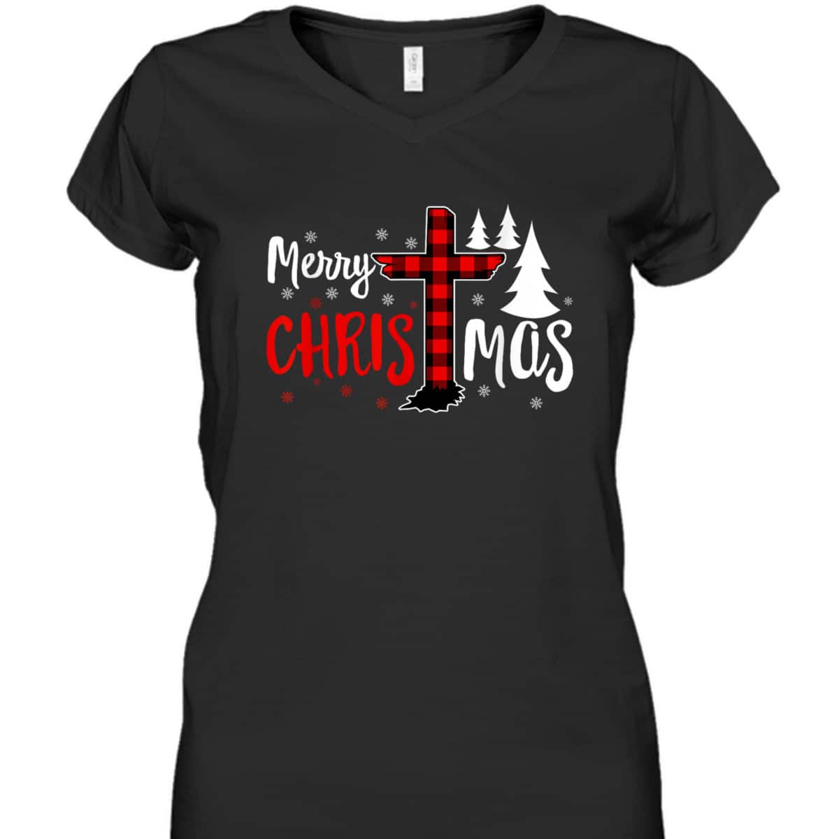Merry Christmas Christians Buffalo Plaid Christian Faith Cross T-Shirt Merry Christmas Christians Buffalo Plaid Christian Faith Cross T-Shirt