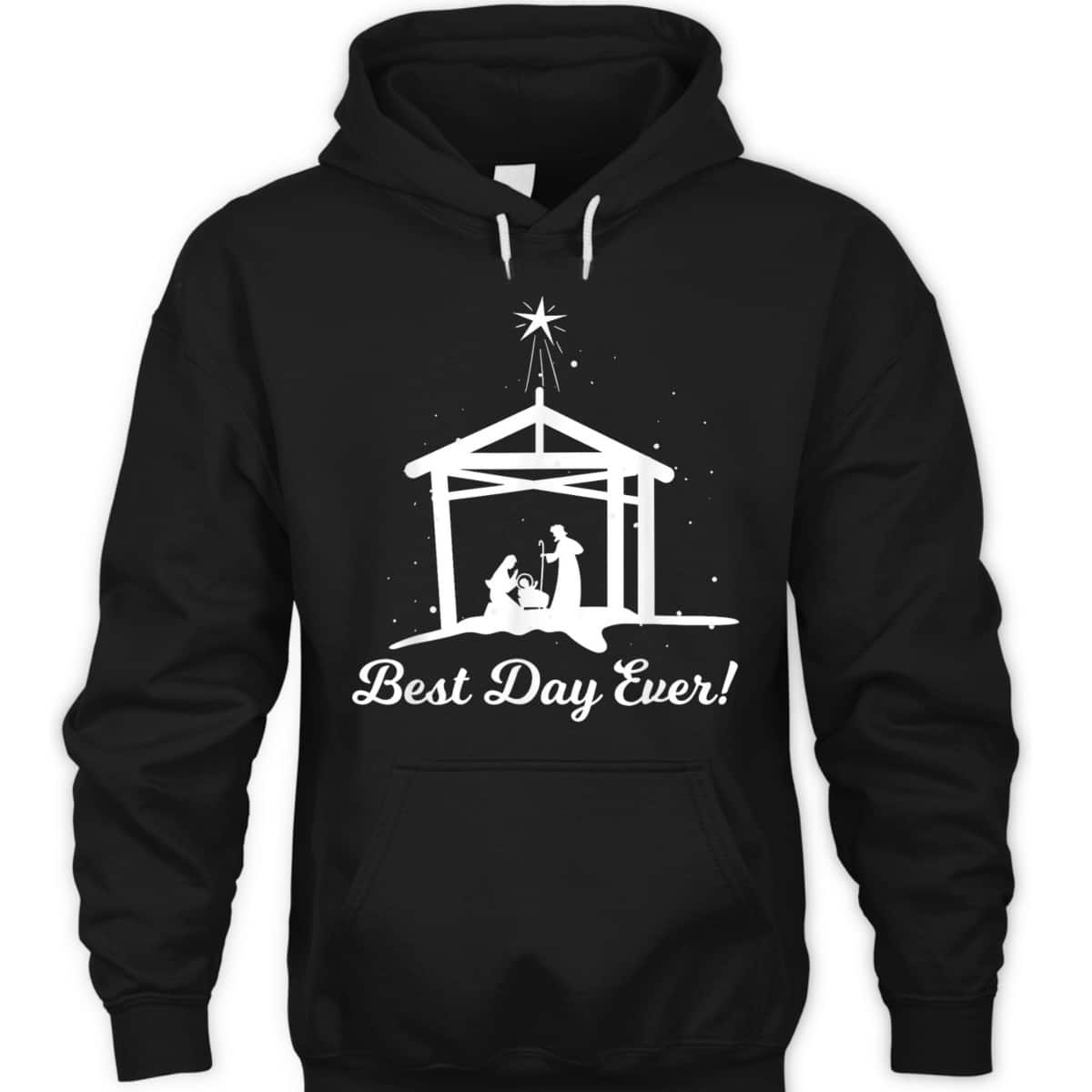Best Day Ever Christmas Advent Nativity Scene North Star Christian T-Shirt