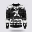 Christian Jesus Saves Baseball Ugly Christmas Ugly Christmas Sweater Religious Christmas Gifts Christian Jesus Saves Baseball Ugly Christmas Ugly Christmas Sweater Religious Christmas Gifts