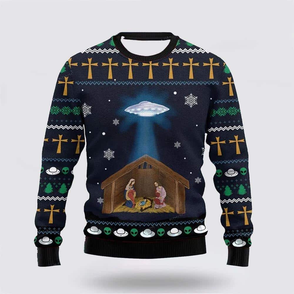 Christian Ugly Christmas Ugly Christmas Sweater Funny Spaceship Jesus Religious Christmas Gifts Christian Ugly Christmas Ugly Christmas Sweater Funny Spaceship Jesus Religious Christmas Gifts
