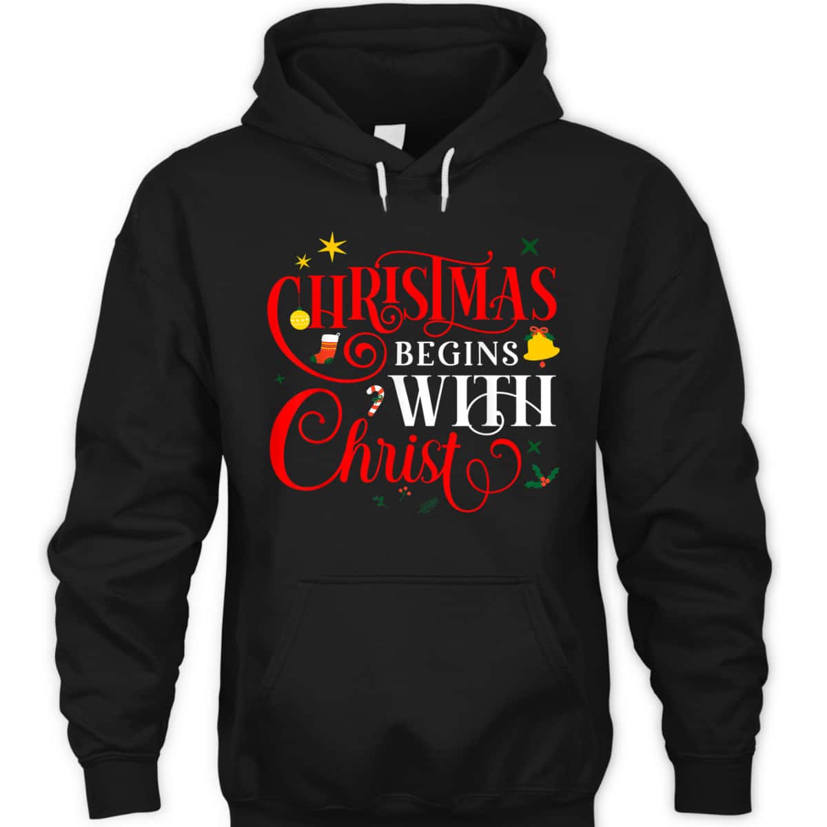 Christmas Begins With Christ Faith Jesus Christian Xmas T-Shirt