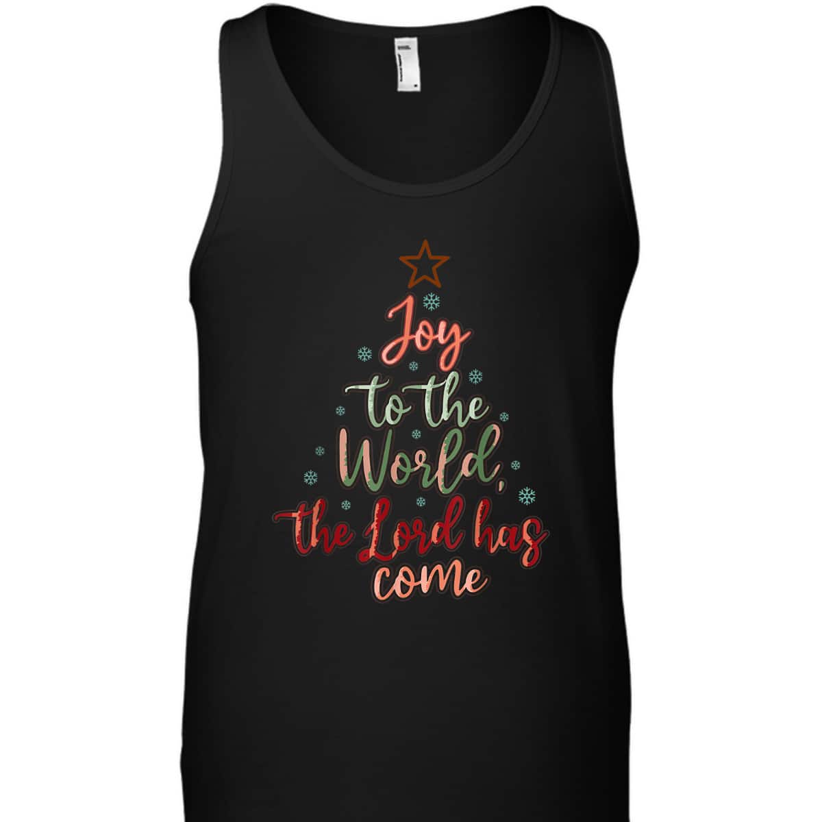 Joy Saying Merry Christmas Christian Message Xmas Tree The Lord Has Come T-Shirt