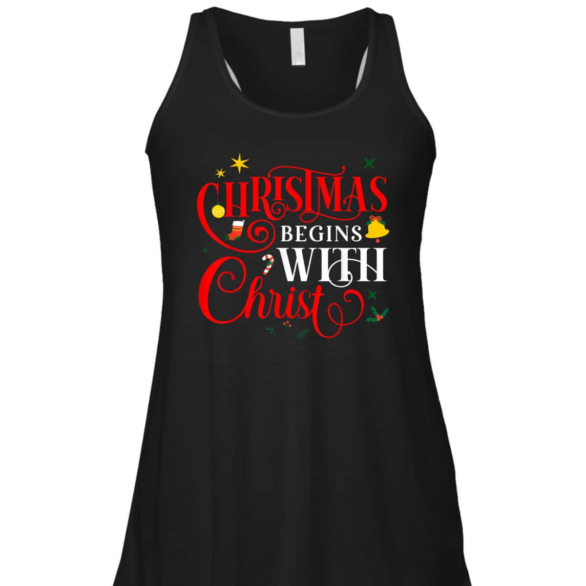 Christmas Begins With Christ Faith Jesus Christian Xmas T-Shirt