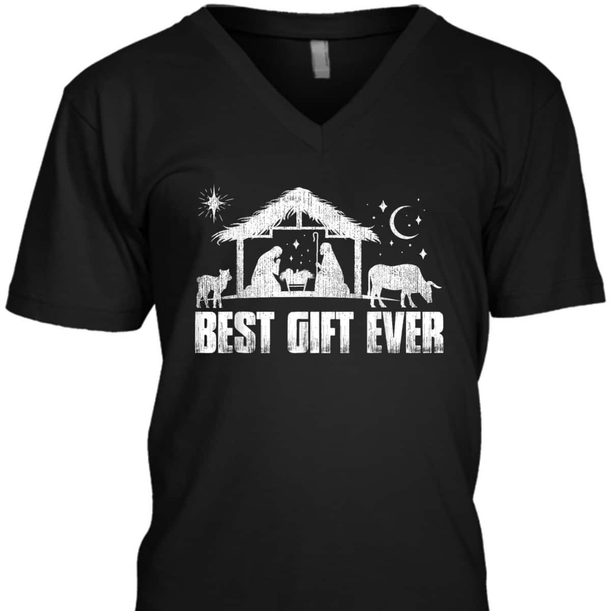Best Gift Ever Christmas Jesus Nativity Scene Christian Xmas T-Shirt