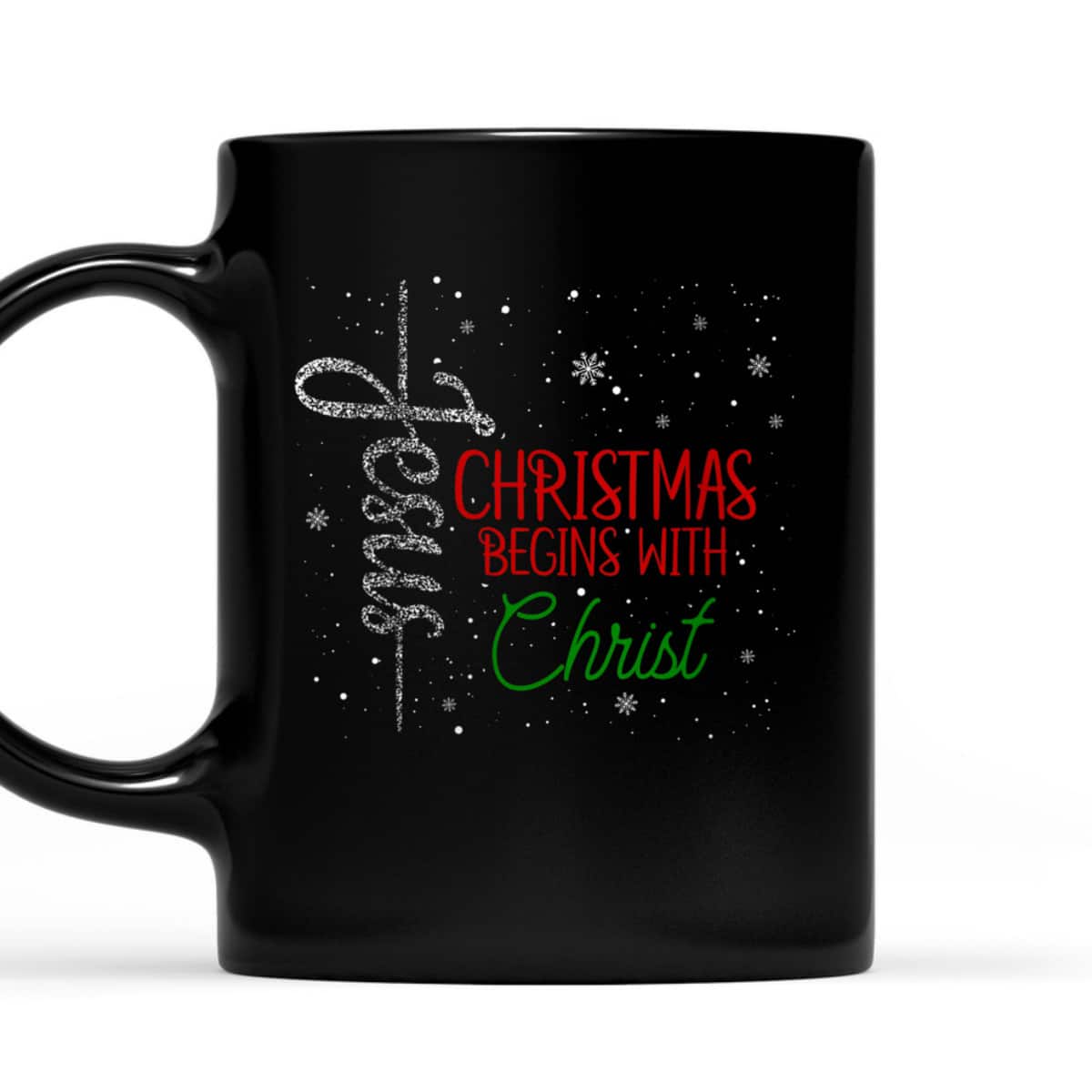 Christmas Begins With Christ Jesus Snowflake Christian Religious T-Shirt Christmas Begins With Christ Jesus Snowflake Christian Religious T-Shirt