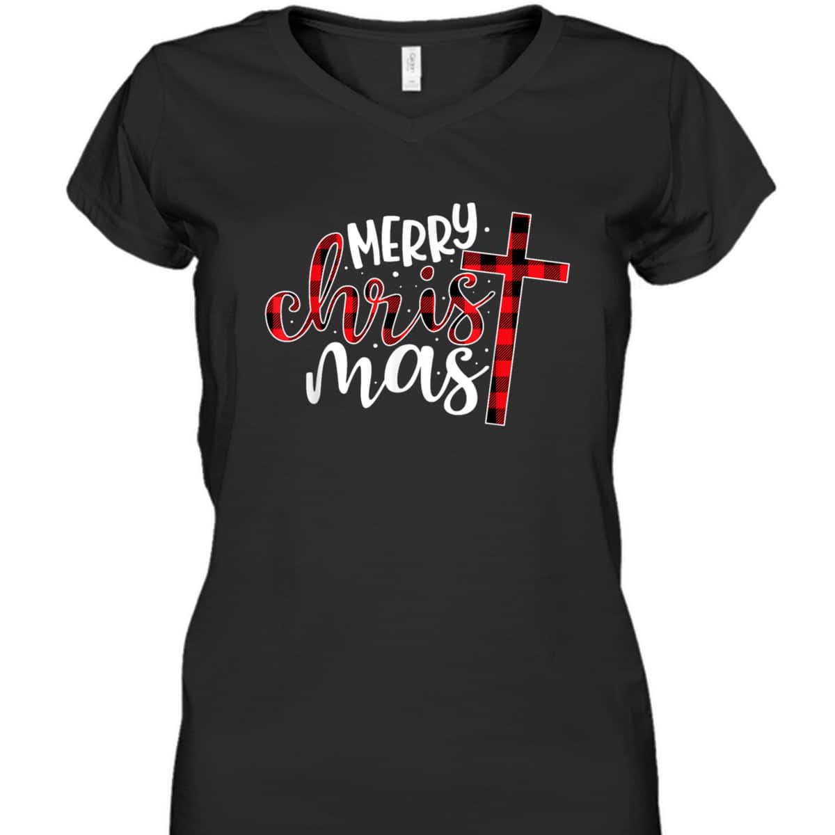 Buffalo Plaid Merry Christmas Christian Cross T-Shirt Buffalo Plaid Merry Christmas Christian Cross T-Shirt