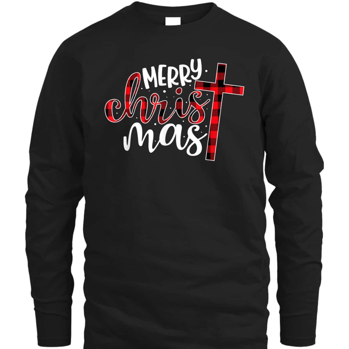 Buffalo Plaid Merry Christmas Christian Cross T-Shirt Buffalo Plaid Merry Christmas Christian Cross T-Shirt