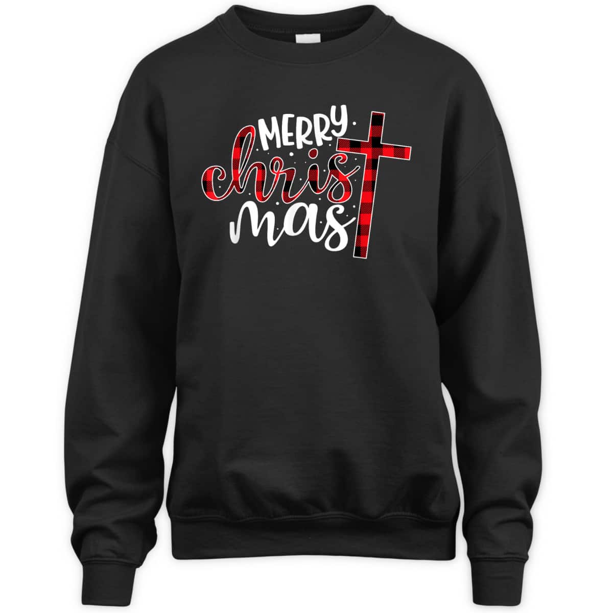 Buffalo Plaid Merry Christmas Christian Cross T-Shirt Buffalo Plaid Merry Christmas Christian Cross T-Shirt