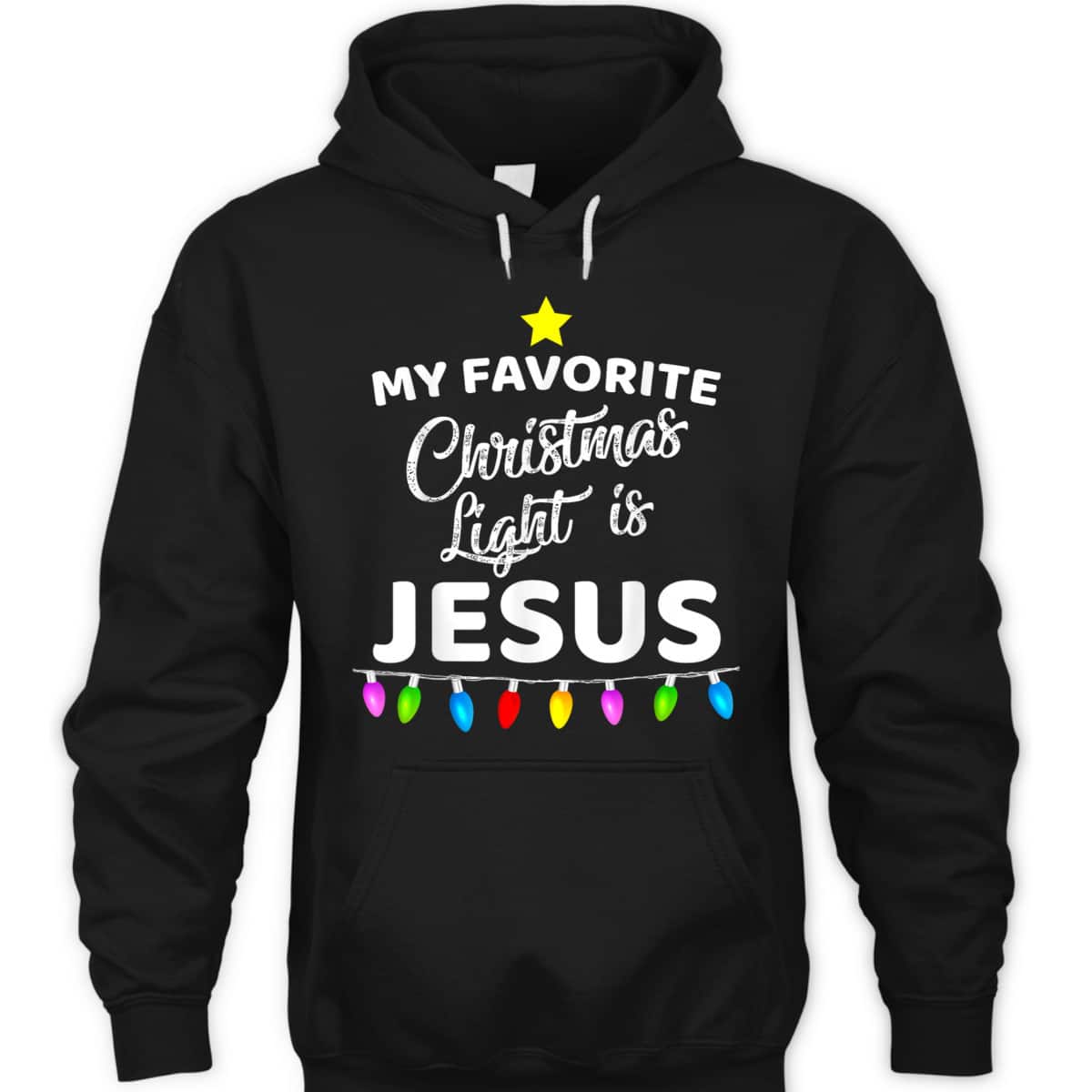 My Favorite Christmas Light Is Jesus Christian Xmas T-Shirt My Favorite Christmas Light Is Jesus Christian Xmas T-Shirt