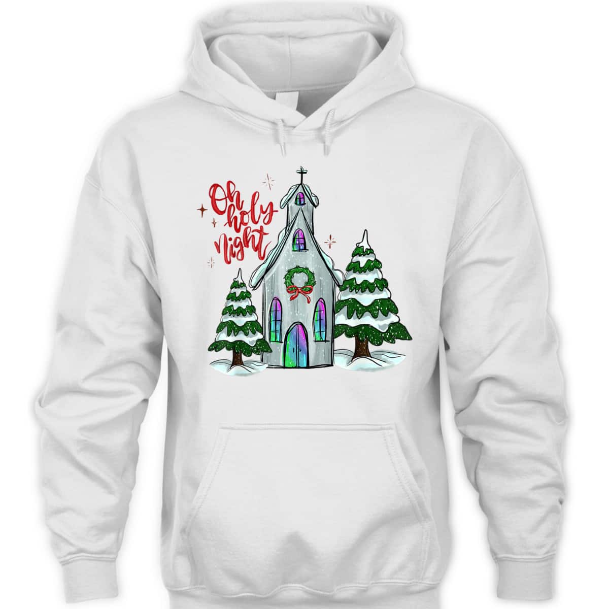 Christian Christmas Oh Holy Night Xmas Church Silent Night T-Shirt