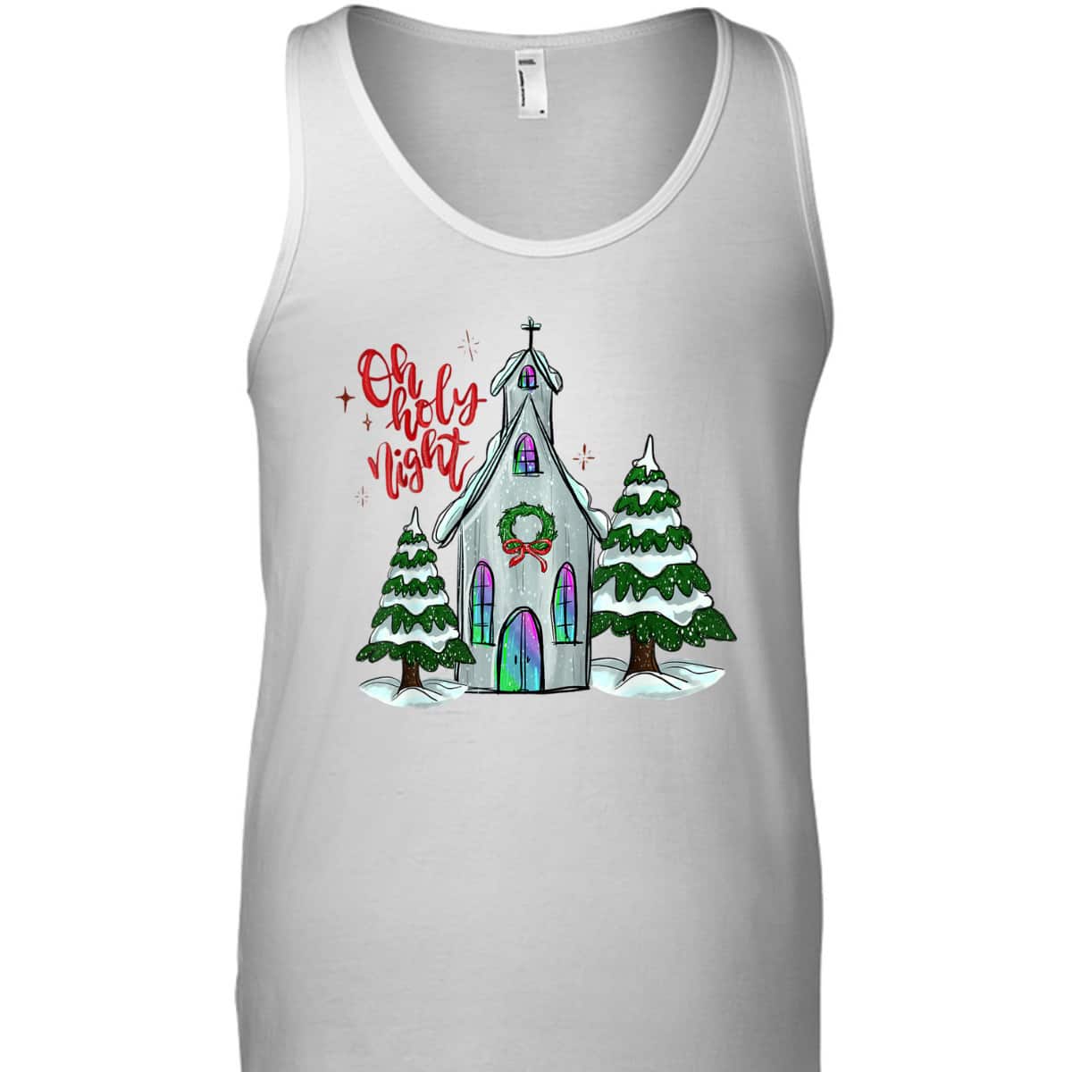 Christian Christmas Oh Holy Night Xmas Church Silent Night T-Shirt