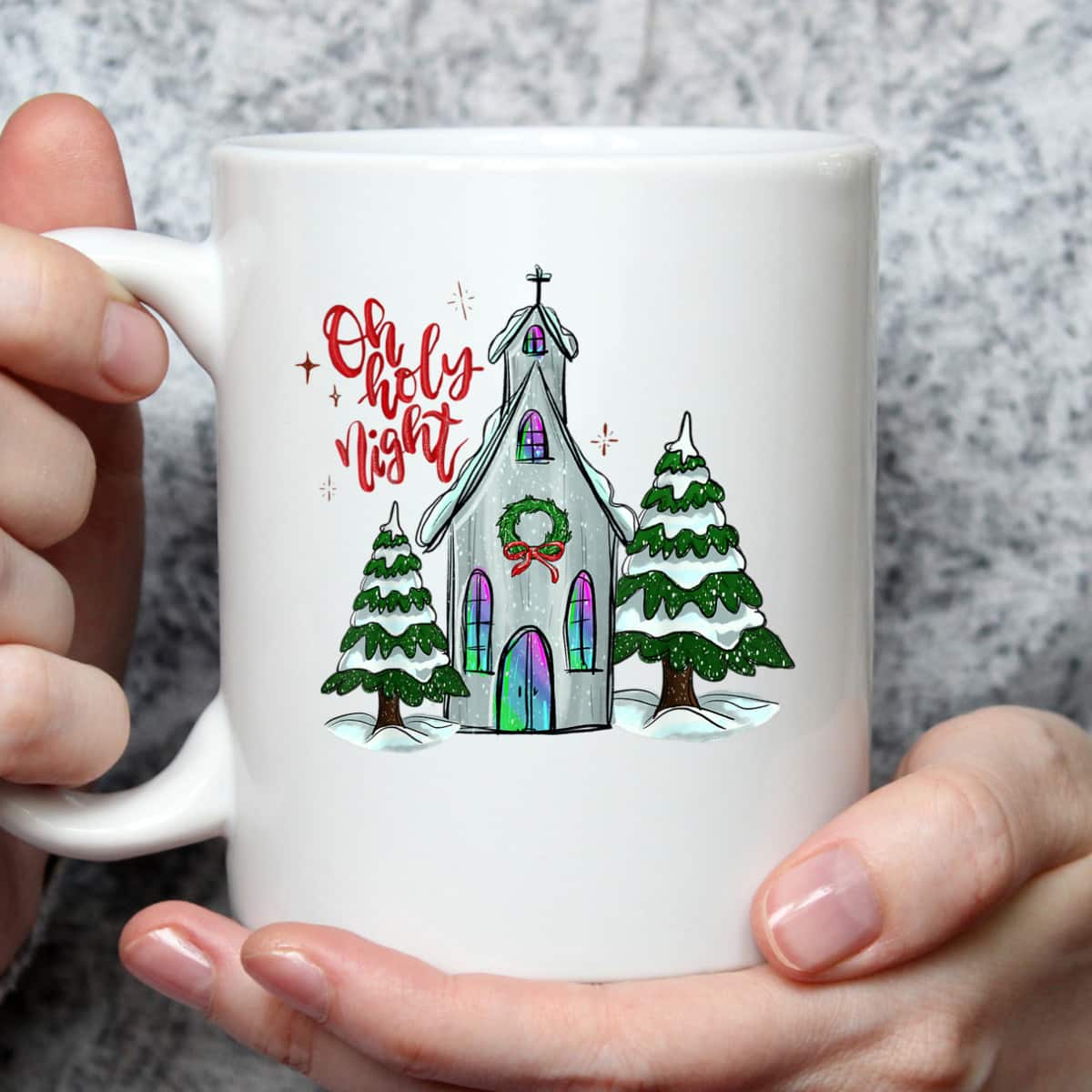 Christian Christmas Oh Holy Night Xmas Church Silent Night T-Shirt