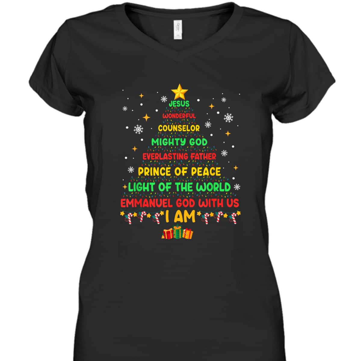 Jesus Wonderful Counselor Mighty God Xmas Christian Christmas T-Shirt Jesus Wonderful Counselor Mighty God Xmas Christian Christmas T-Shirt