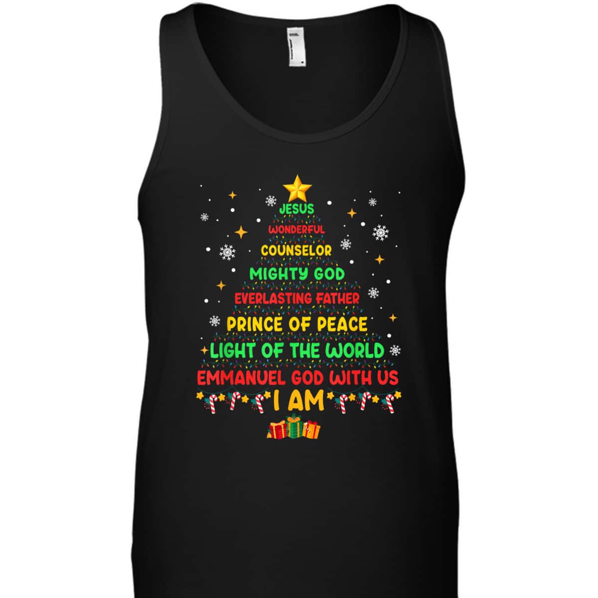 Jesus Wonderful Counselor Mighty God Xmas Christian Christmas T-Shirt Jesus Wonderful Counselor Mighty God Xmas Christian Christmas T-Shirt