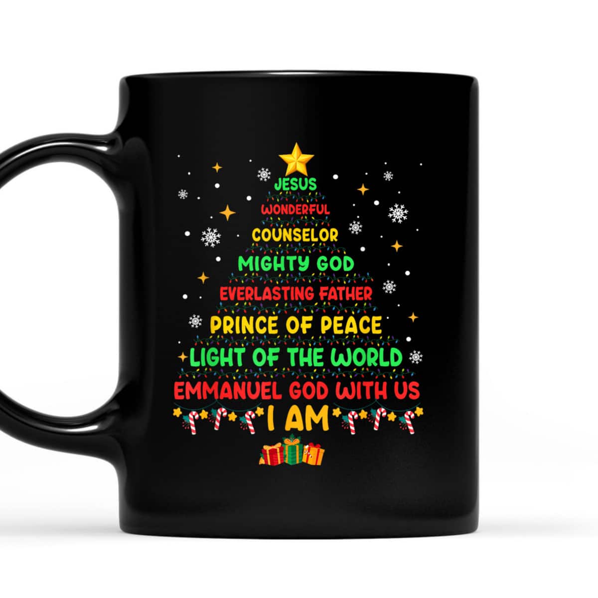 Jesus Wonderful Counselor Mighty God Xmas Christian Christmas T-Shirt Jesus Wonderful Counselor Mighty God Xmas Christian Christmas T-Shirt