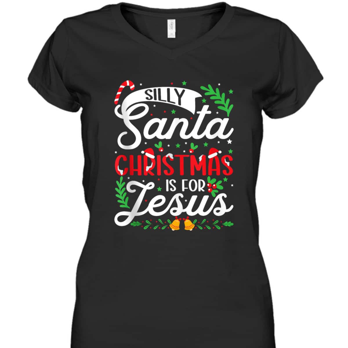 Silly Santa Christmas Is For Jesus Christian X-Mas Christian T-Shirt