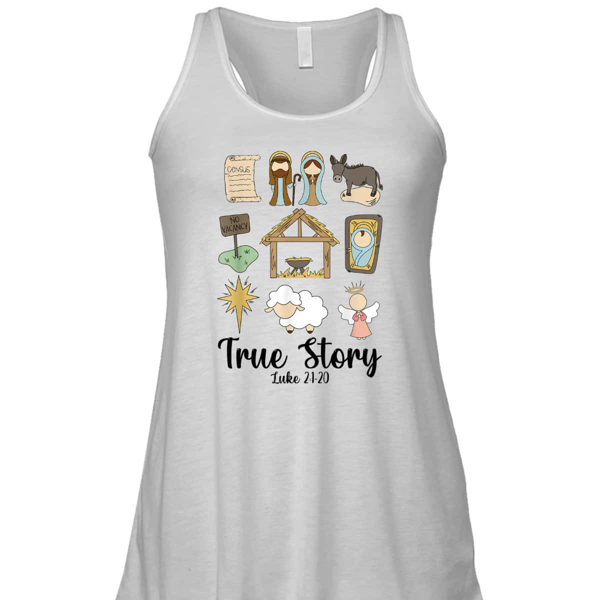 True Xmas Story Nativity Christmas Christian Jesus Bible Verse Luke 21:20 T-Shirt True Xmas Story Nativity Christmas Christian Jesus Bible Verse Luke 21:20 T-Shirt