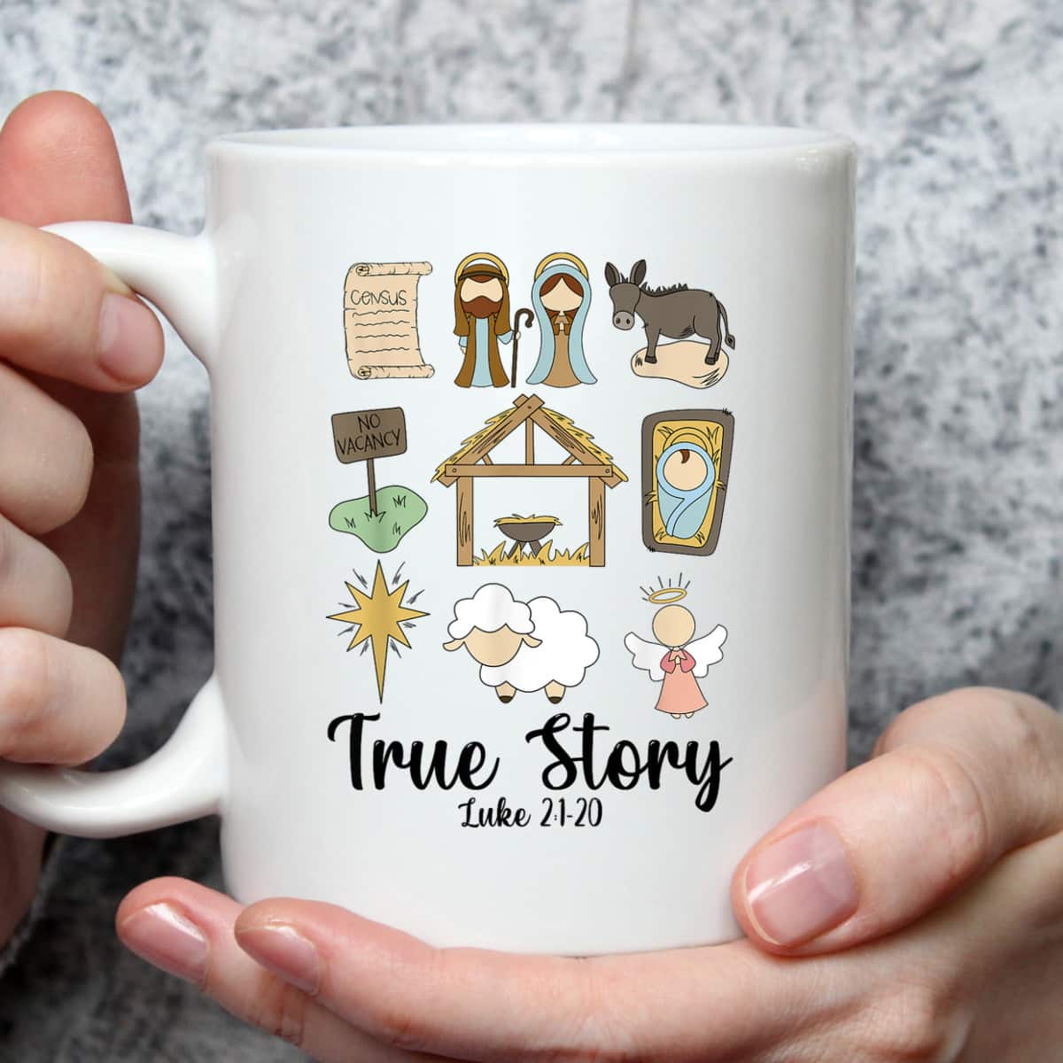 True Xmas Story Nativity Christmas Christian Jesus Bible Verse Luke 21:20 T-Shirt True Xmas Story Nativity Christmas Christian Jesus Bible Verse Luke 21:20 T-Shirt