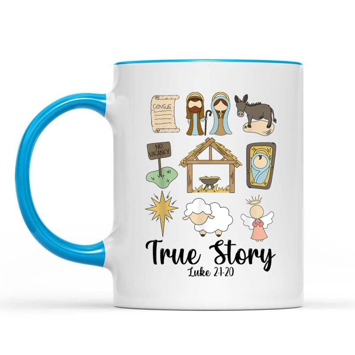 True Xmas Story Nativity Christmas Christian Jesus Bible Verse Luke 21:20 T-Shirt True Xmas Story Nativity Christmas Christian Jesus Bible Verse Luke 21:20 T-Shirt