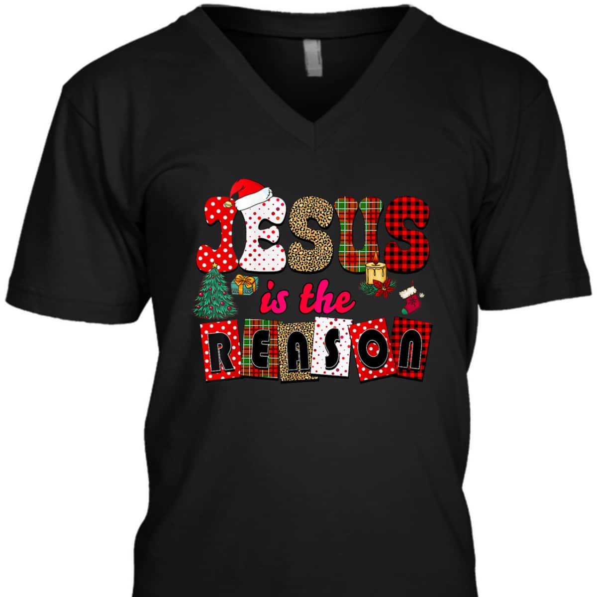 Merry Christmas Jesus The Reason Christian Faith Xmas Tree T-Shirt Merry Christmas Jesus The Reason Christian Faith Xmas Tree T-Shirt
