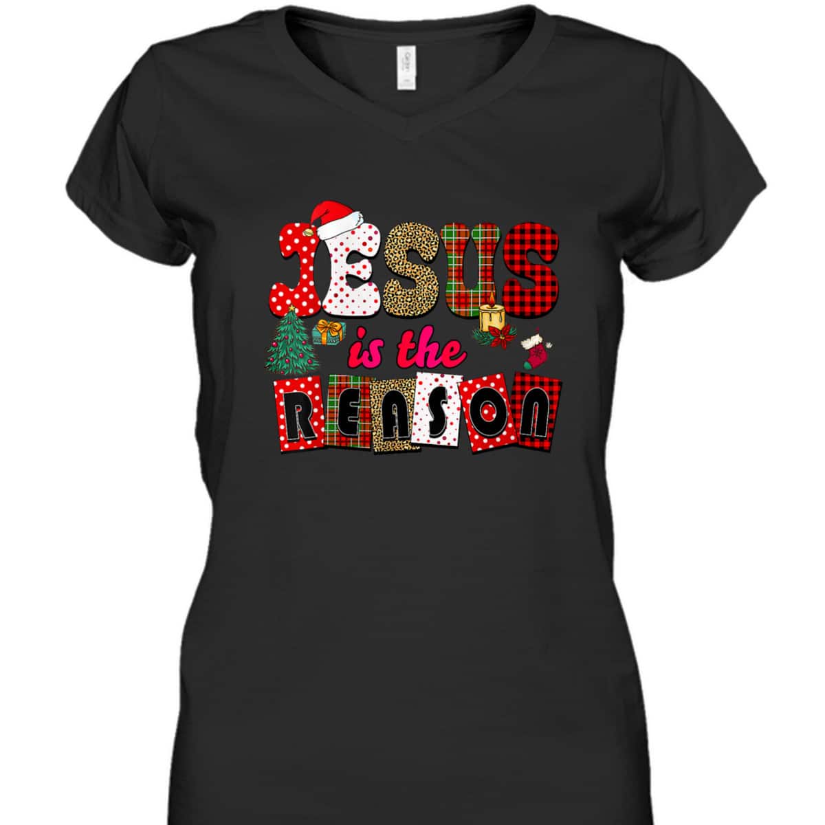 Merry Christmas Jesus The Reason Christian Faith Xmas Tree T-Shirt Merry Christmas Jesus The Reason Christian Faith Xmas Tree T-Shirt