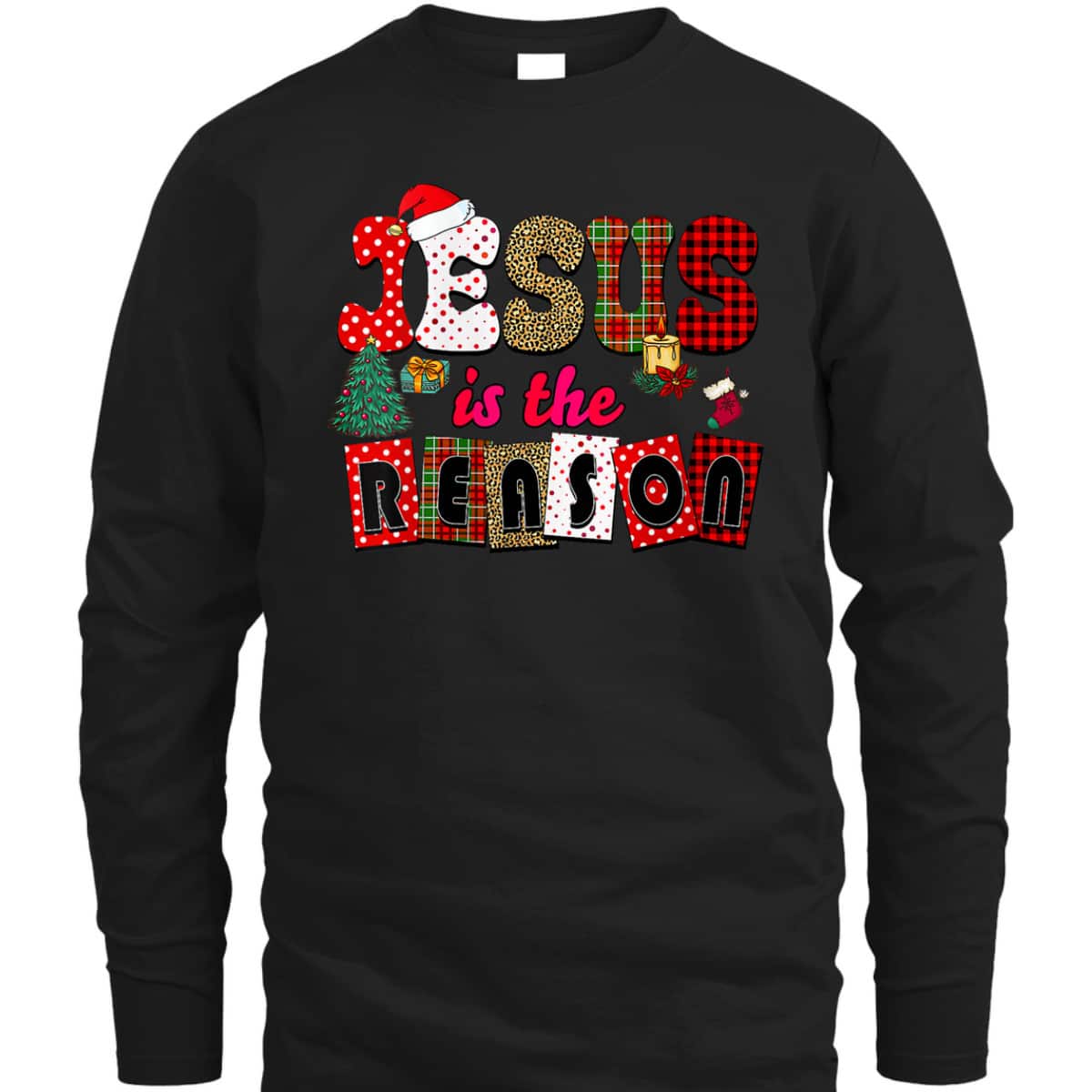 Merry Christmas Jesus The Reason Christian Faith Xmas Tree T-Shirt Merry Christmas Jesus The Reason Christian Faith Xmas Tree T-Shirt