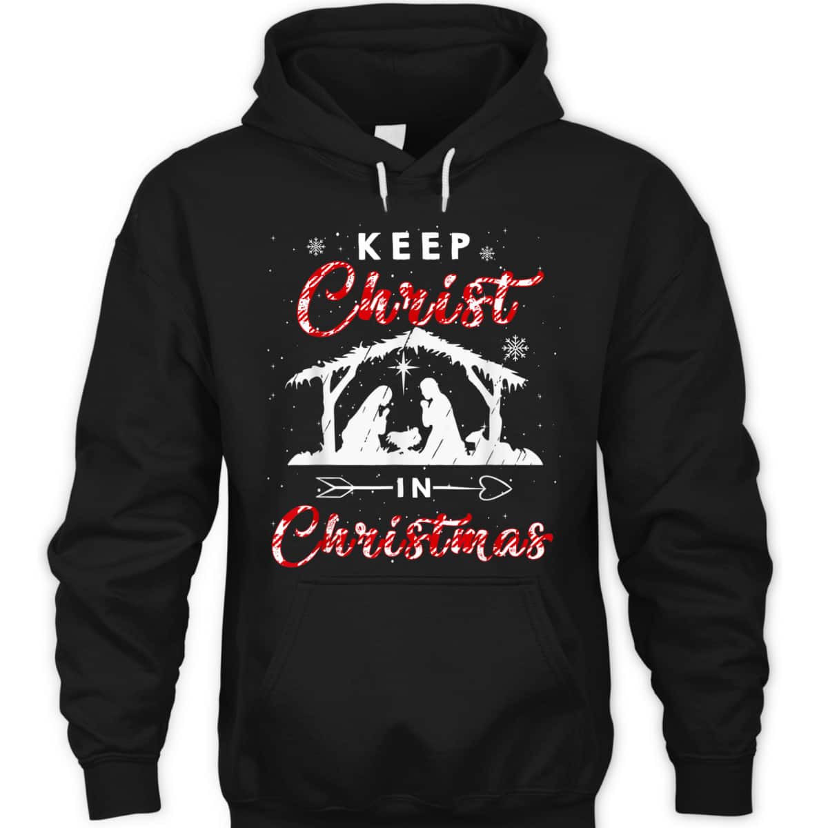 Keep Christ In Christmas Red Plaid Christian Love Xmas T-Shirt